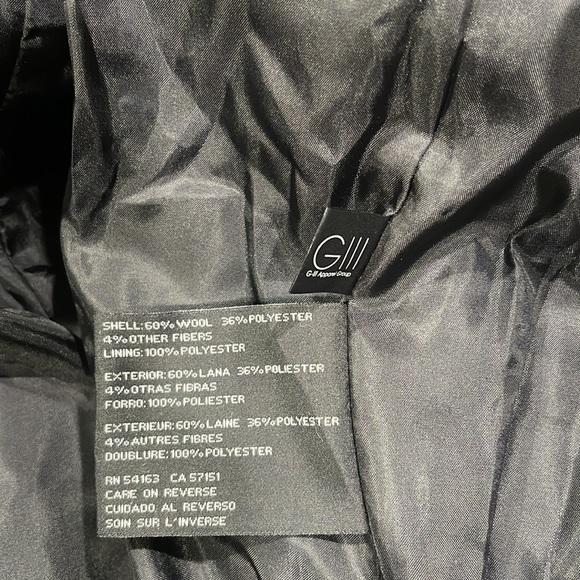 COPY - Kenneth Cole New York Wool Blend Buckle detail black Coat size 6 … - Picture 7 of 7